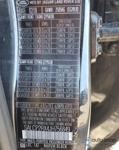 2018 Land Rover Discovery Sport Se from USA, damaged, VIN SALCP2RX4JH756849